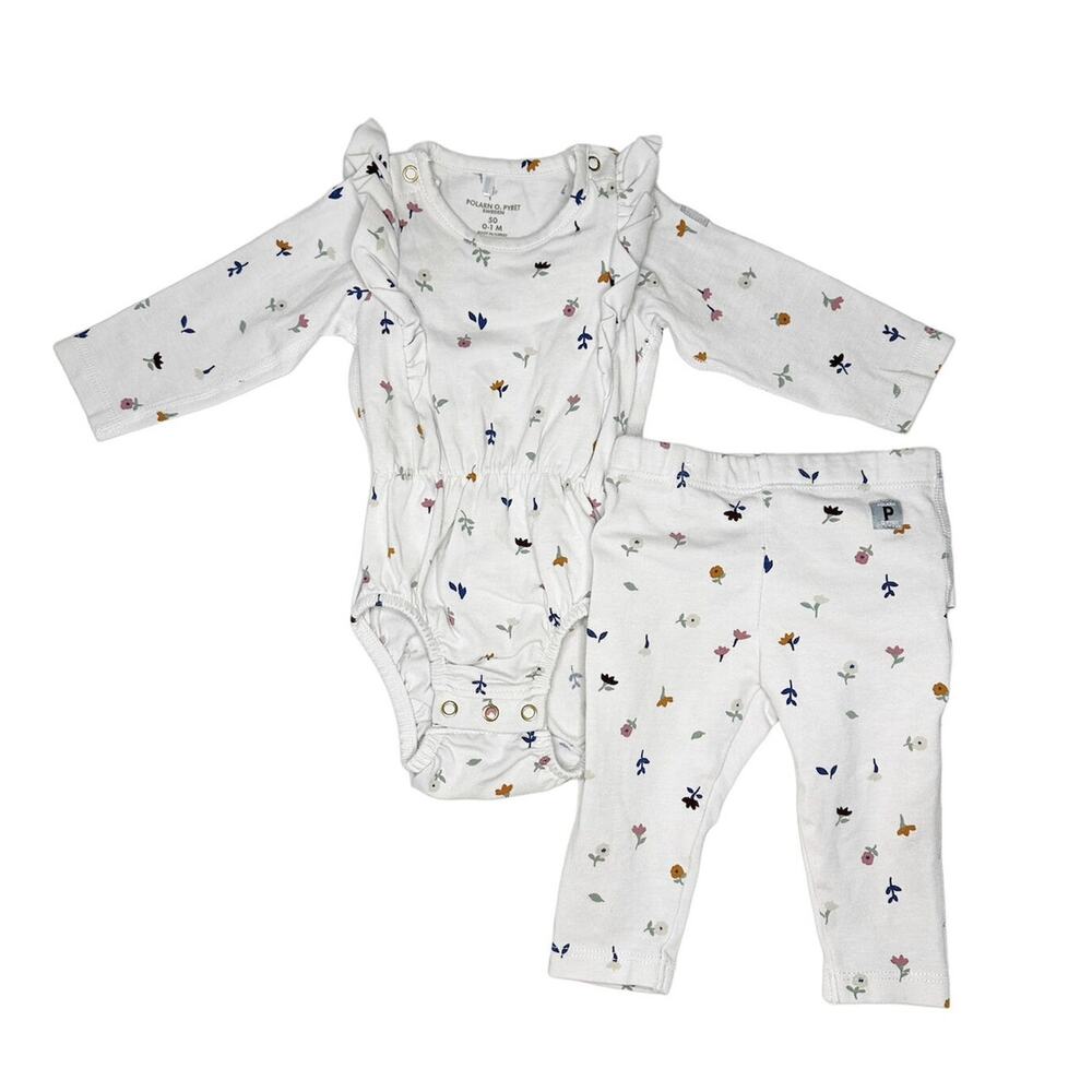 Polarn O. Pyret Floral Print Outfit Size 0-1M (Newborn)